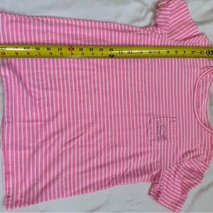 Vineyard Vines Kids Pink and White Striped Tee
